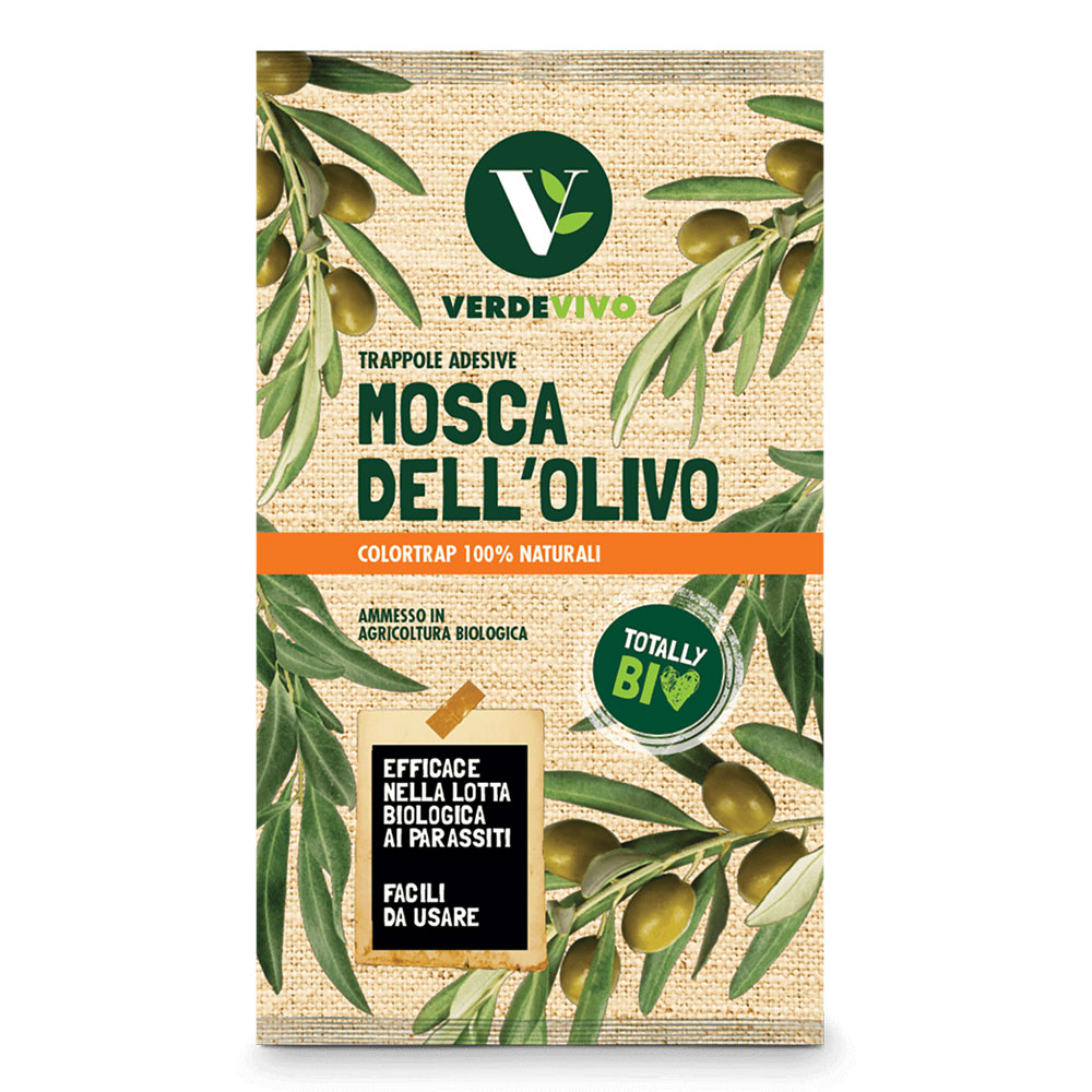 Trappola Cromotropica Adesiva Mosche Dell\'Olivo Scatola 3 Pezzi + 3 Feromoni - Modello: Scatola 3 Pezzi + 3 Feromoni