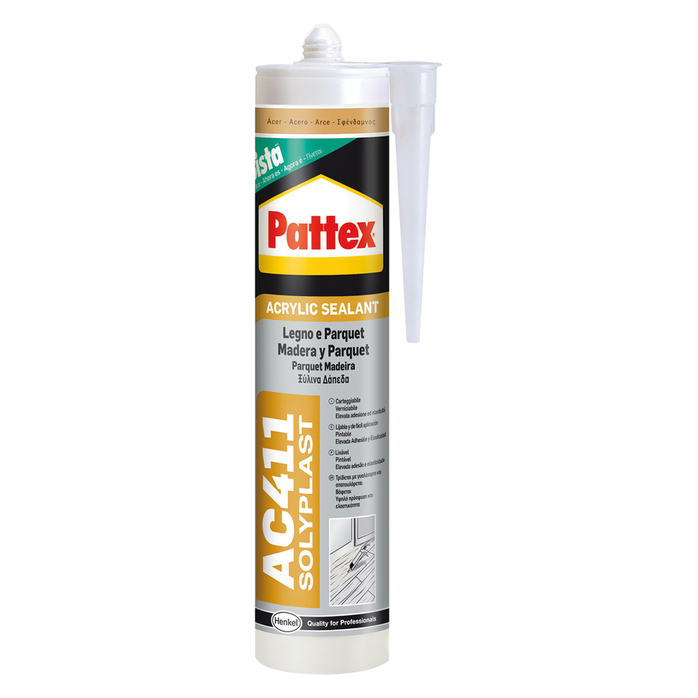 SILICONE ACRILICO PER LEGNO E PARQUET 'PATTEX AC41 ml 300 - Ciliegio