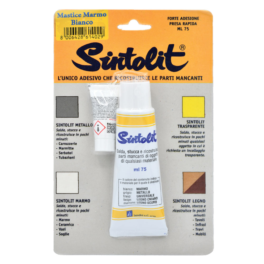 SINTOLIT' MARMO E CERAMICA 'FAI DA TE' ml 60 - bianco