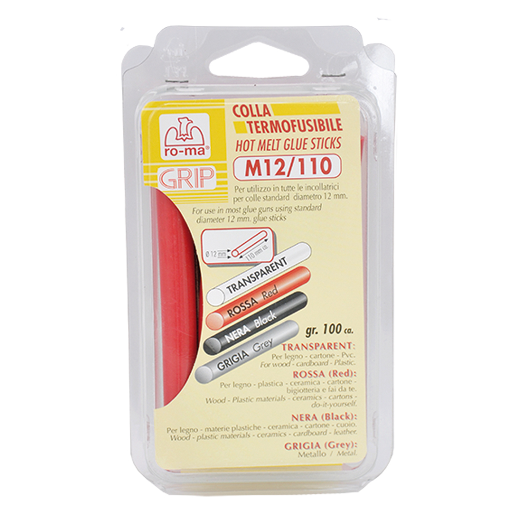 COLLA TERMOFUSIBILE lung. mm 110 - Ã¸ mm 12 col. rosso