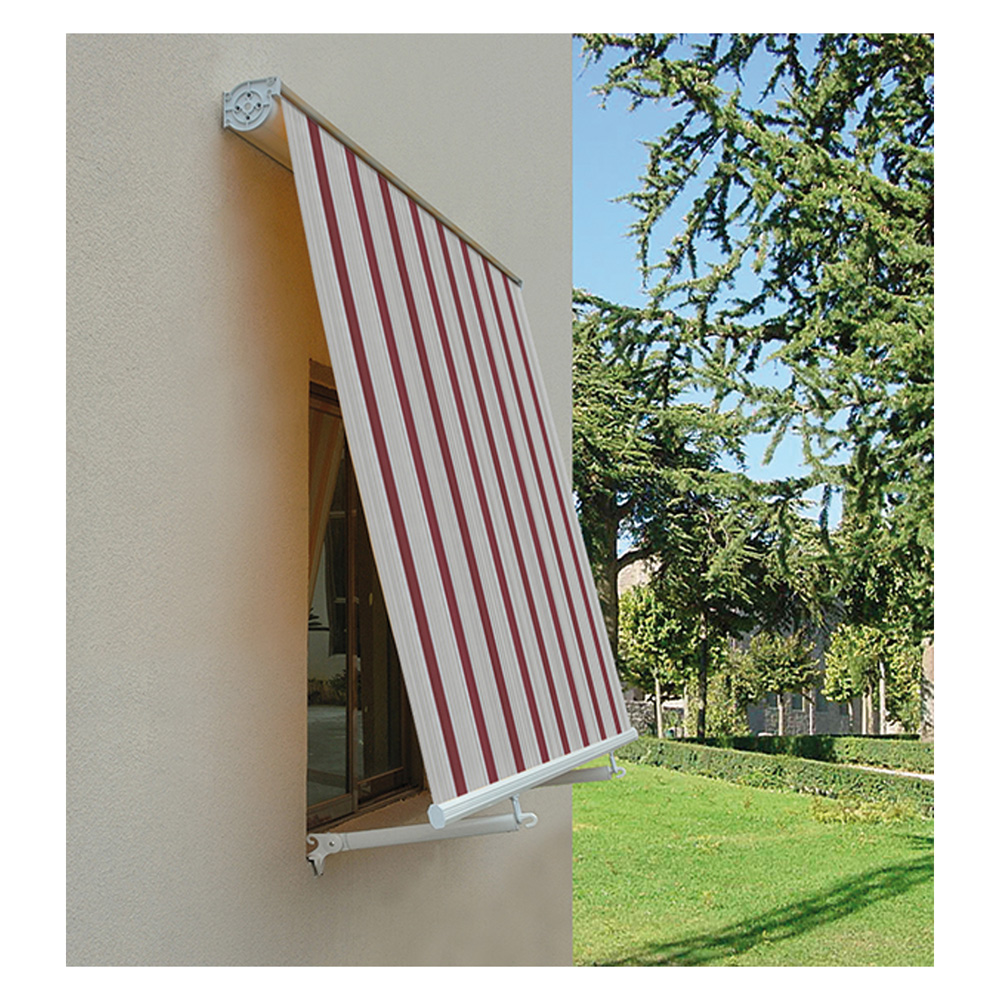 TENDA DA SOLE A CADUTA cm.250 x H.250 - bordeaux/crema