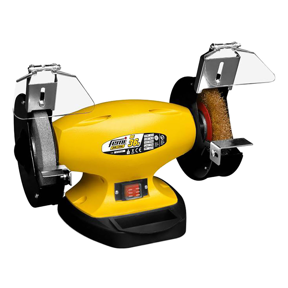 SMERIGLIATRICE DA BANCO 'BG36N' 450 W - mola con spazzola Ã˜ 150 mm.